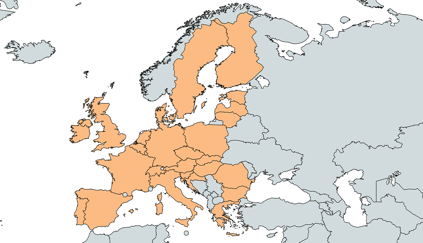 mapa evropa